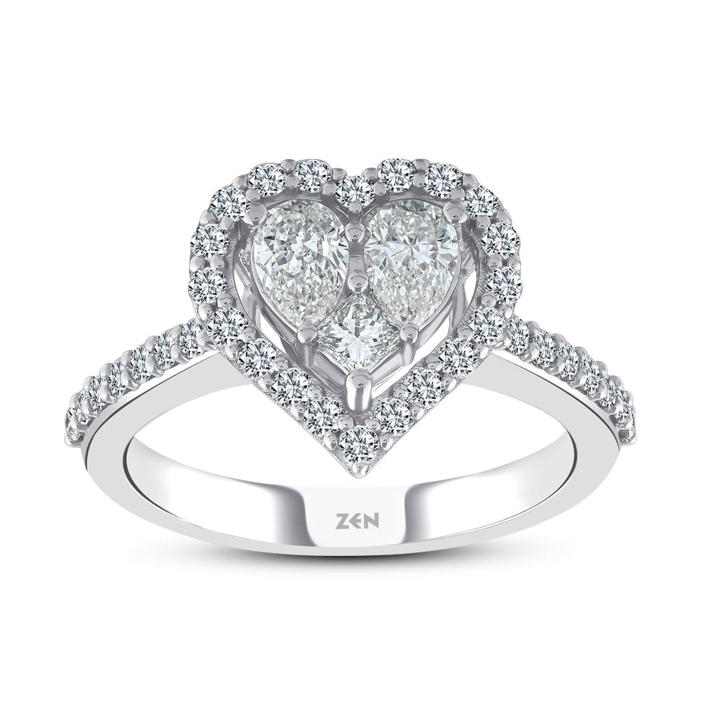 1.00 ct. Herz Diamantring