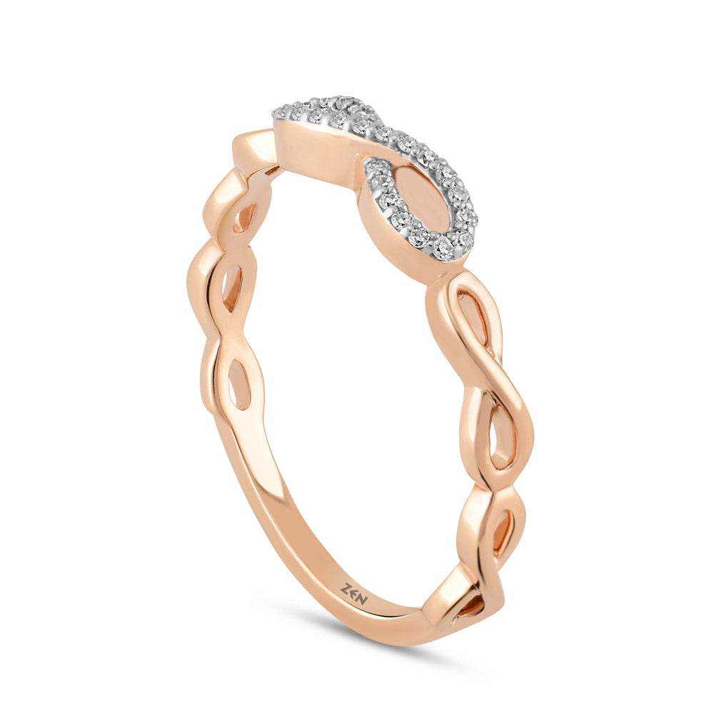 0.07 ct. Unendlichkeit Diamantring