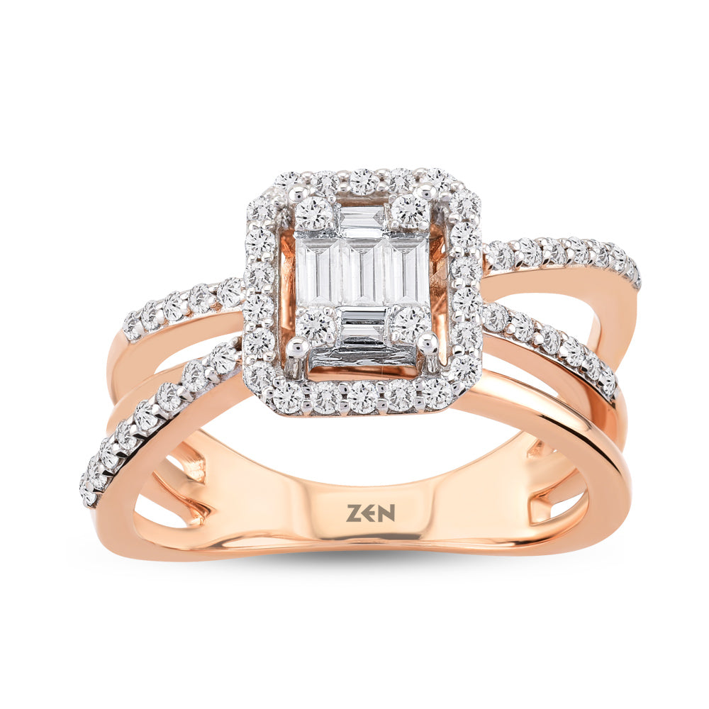 0.57 ct. Baguette Diamond Ring