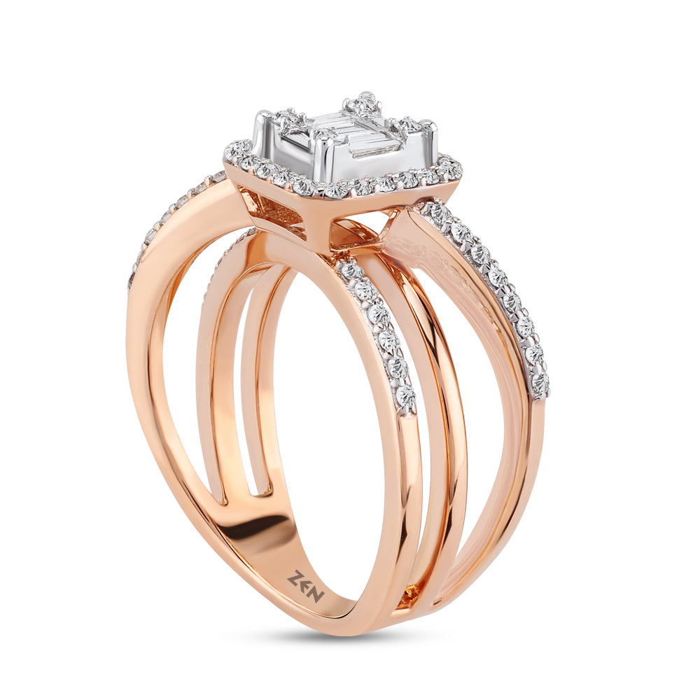 0.57 ct. Baguette Diamond Ring