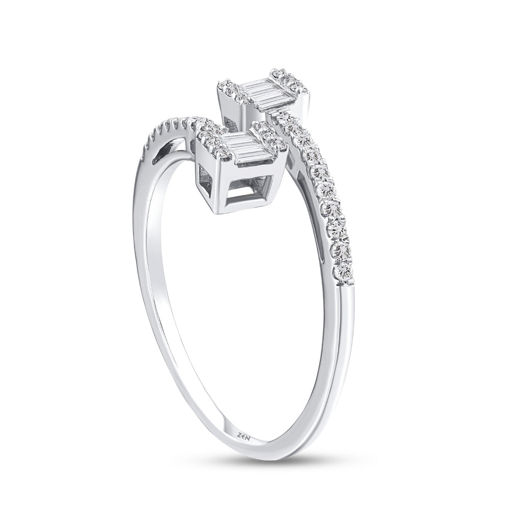 0.22 ct. Baguette Diamantring