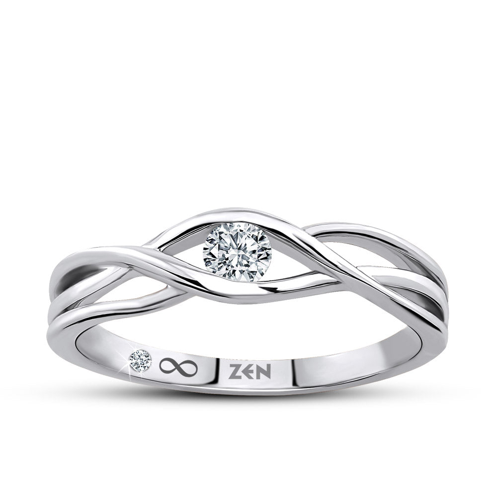 0.17 ct. Moderner Diamant Verlobungsring
