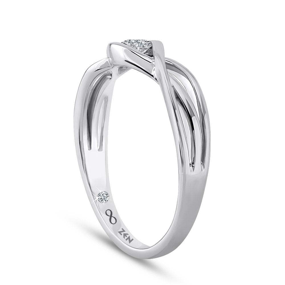 0.17 ct. Moderner Diamant Verlobungsring