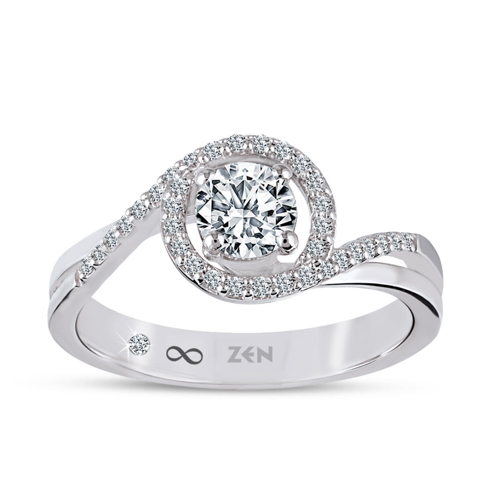 0.45 ct. Modern Diamond Engagement Ring