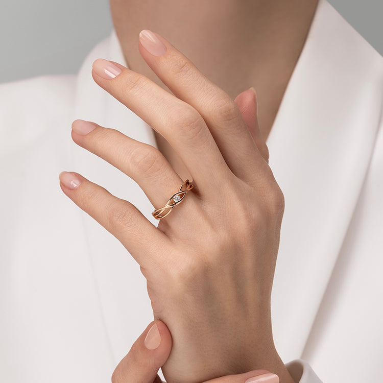 0.17 ct. Moderner Diamant Verlobungsring