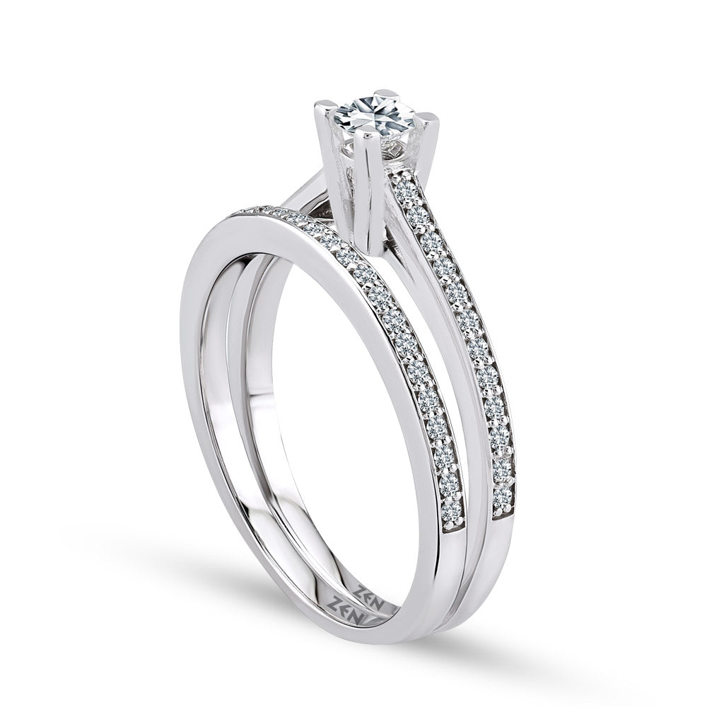 0.42 ct. Twins Diamant Verlobungsring