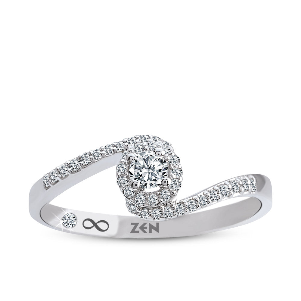 0.36 ct. Halo Diamond Engagement Ring