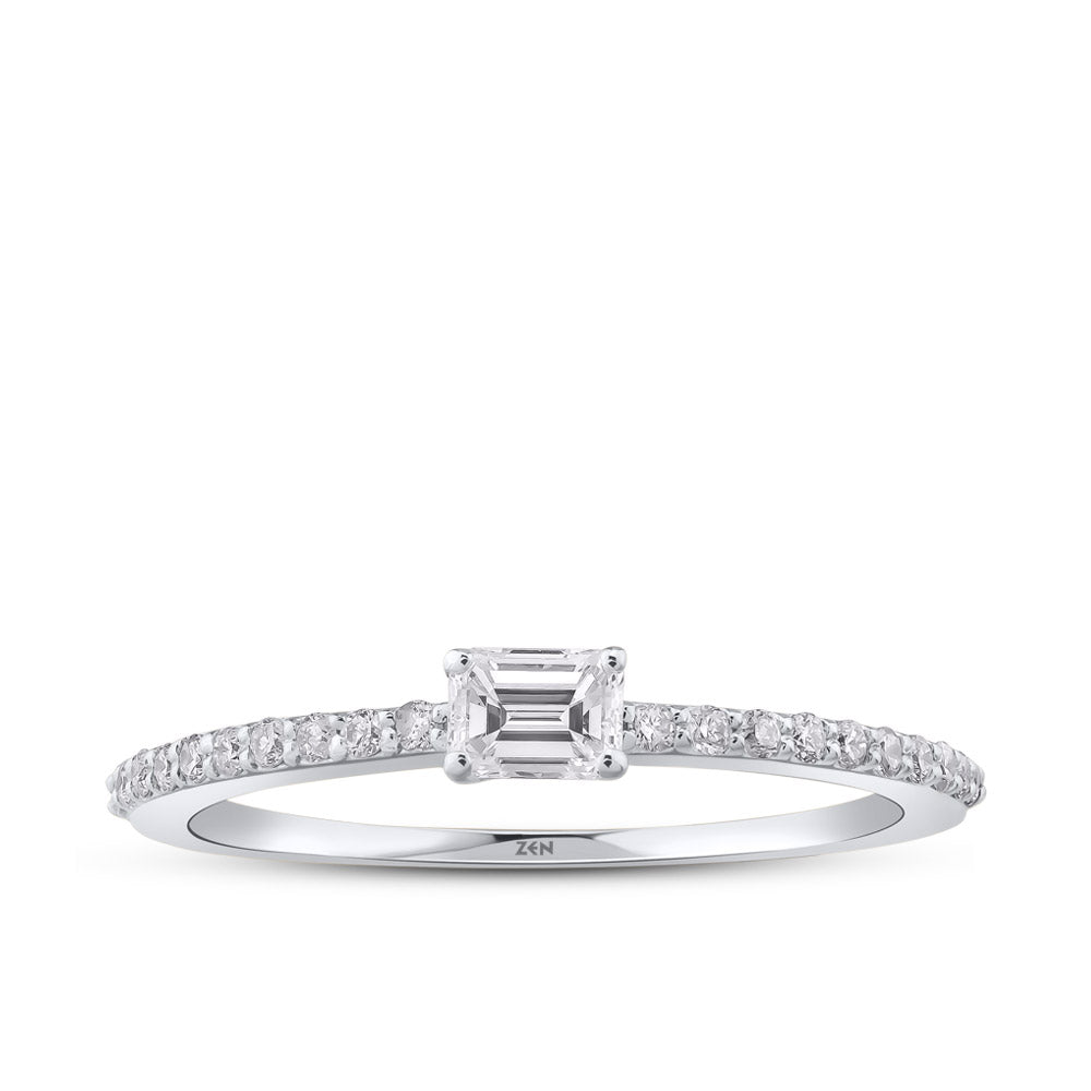 0.33 ct. Sidestone Diamond Engagement Ring