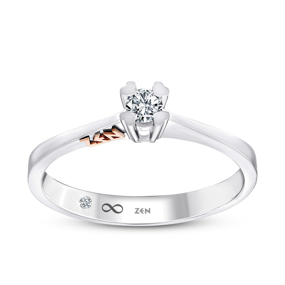 0.11 ct. Solitär Diamant Verlobungsring