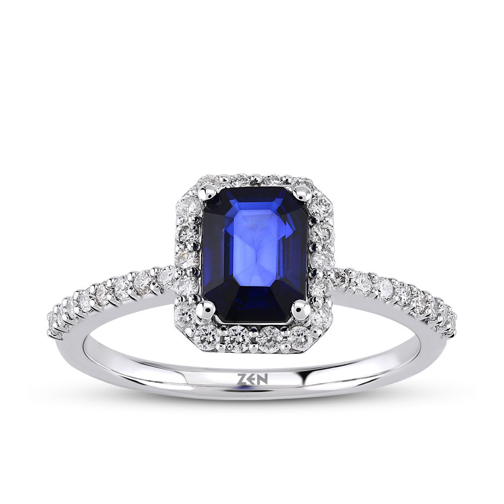 0.92 ct. Saphir Ring