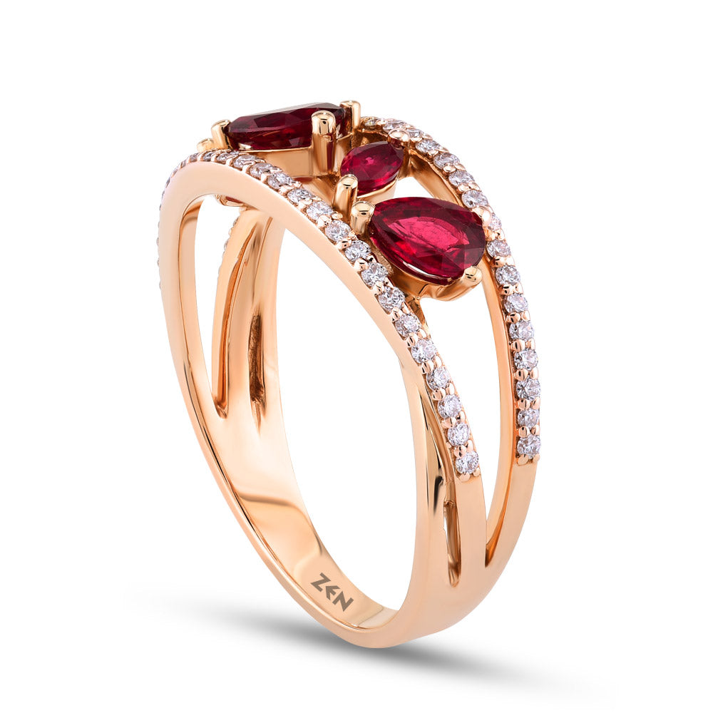 0.95 ct. Rubin Ring