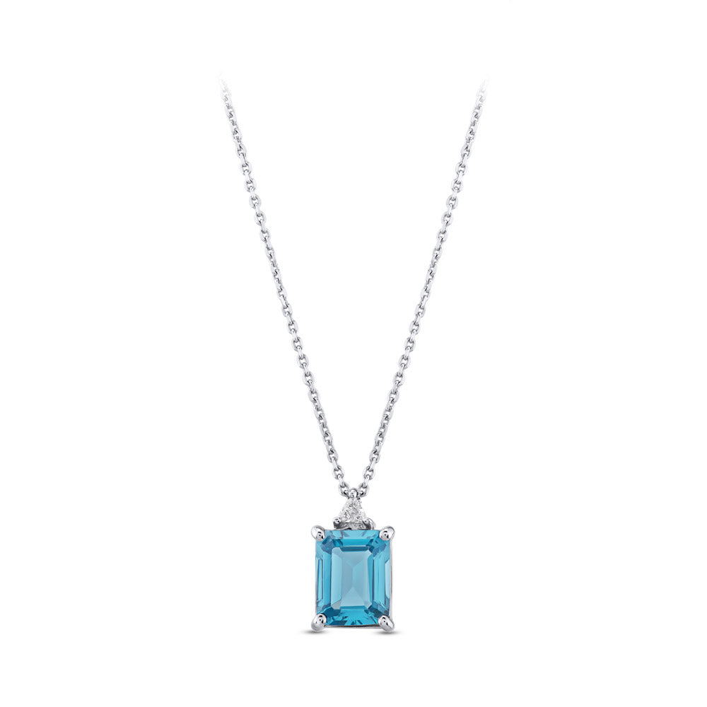 2.24 ct. Blue Topaz Necklace