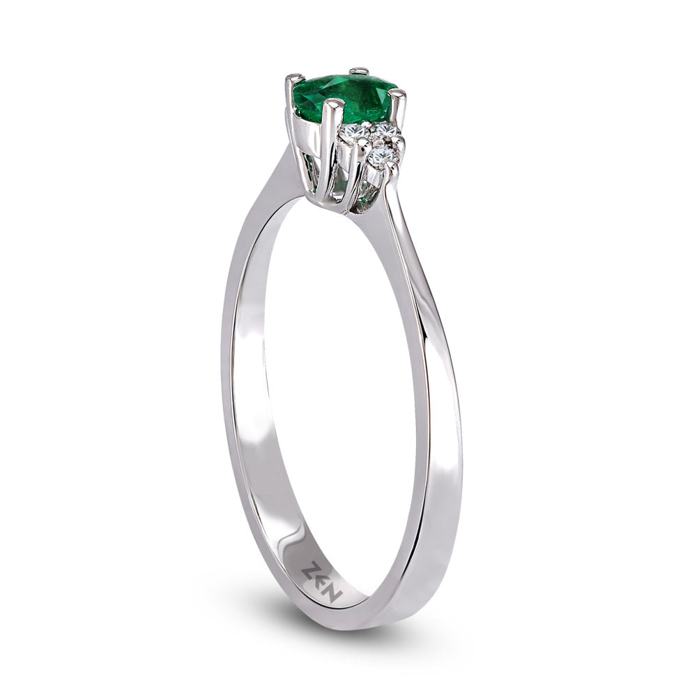 0.29 ct. Smaragd Ring
