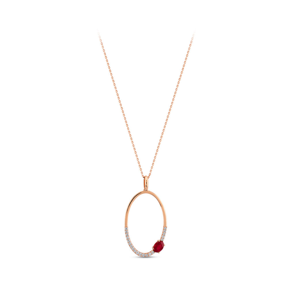 0.32 ct. Ruby Necklace