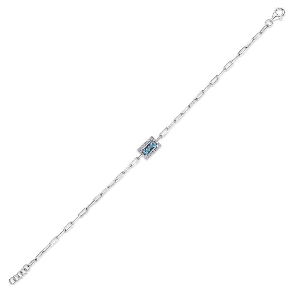 0.57 ct. Blue Topaz Bracelet