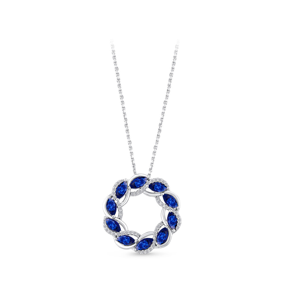 1.60 ct. Saphir Halskette