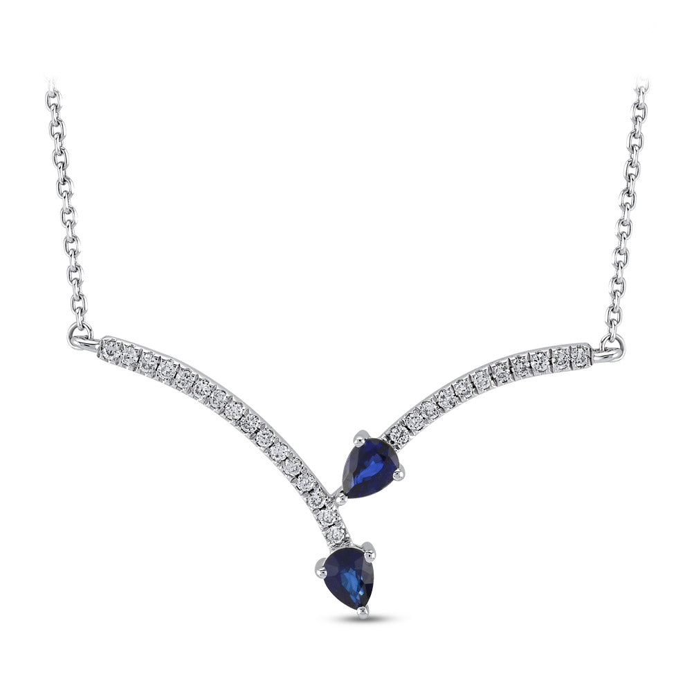 0.56 ct. Saphir Halskette