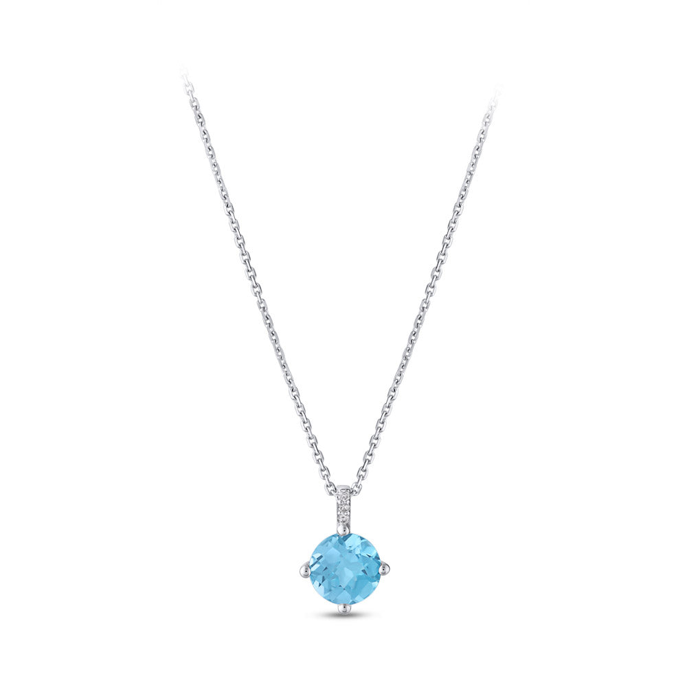 1.22 ct. Blue Topaz Necklace