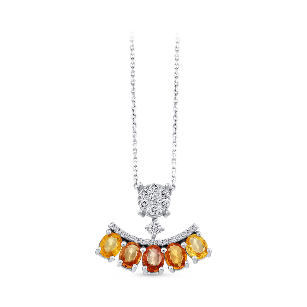 1.90 ct. Saphir Halskette