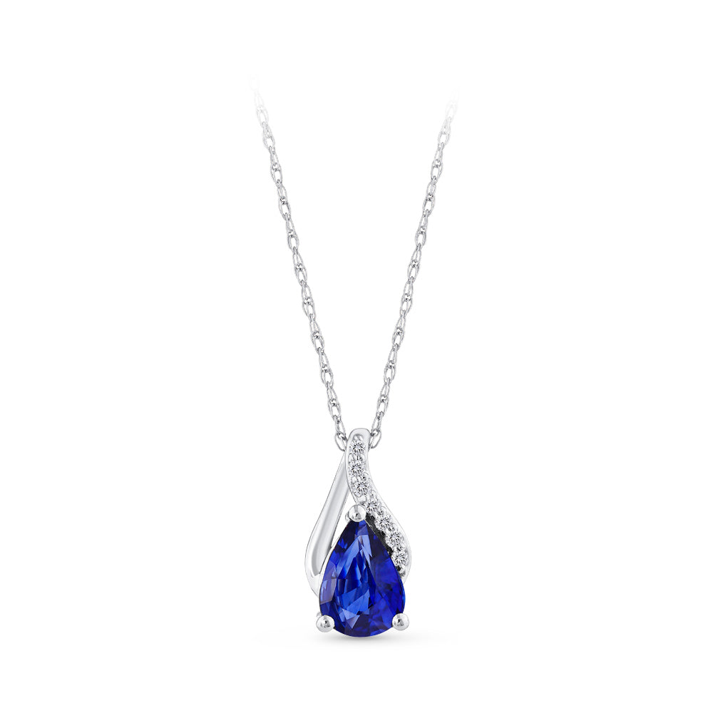 0.66 ct. Saphir Halskette