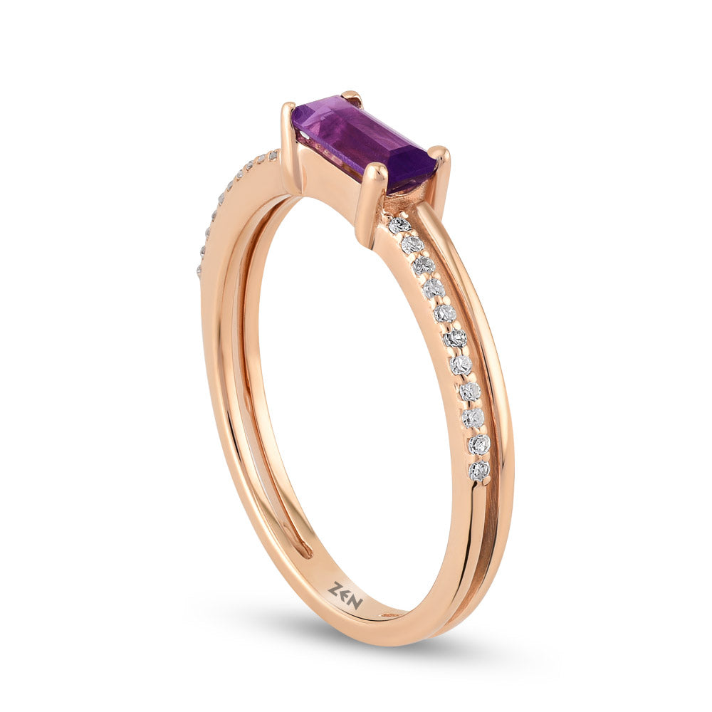 0.36 ct. Amethyst Ring