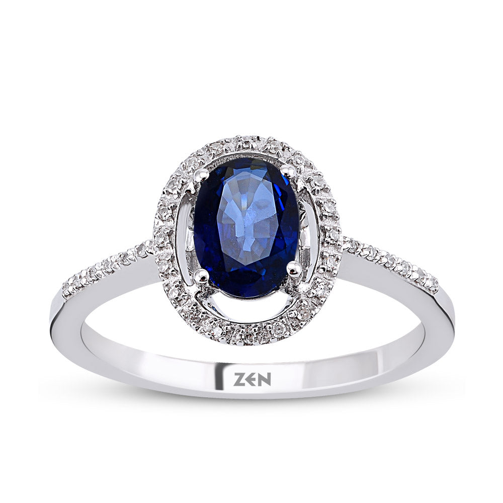 0.81 ct. Saphir Ring