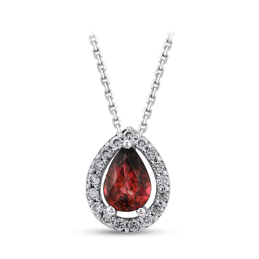 0.85 ct. Rubin Halskette