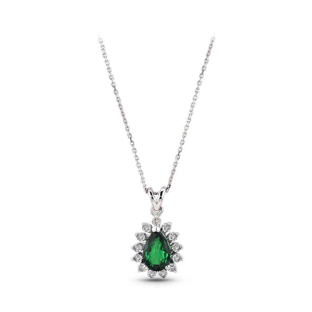 0.24 ct. Smaragd Halskette