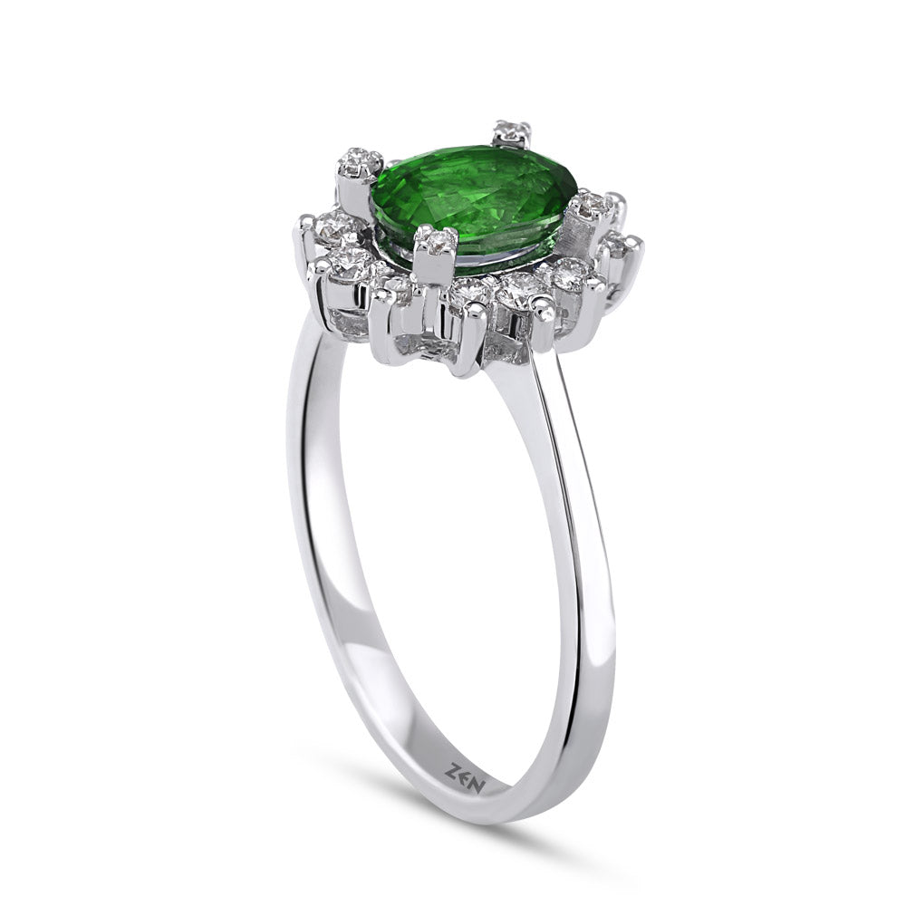 0.82 ct. Smaragd Ring