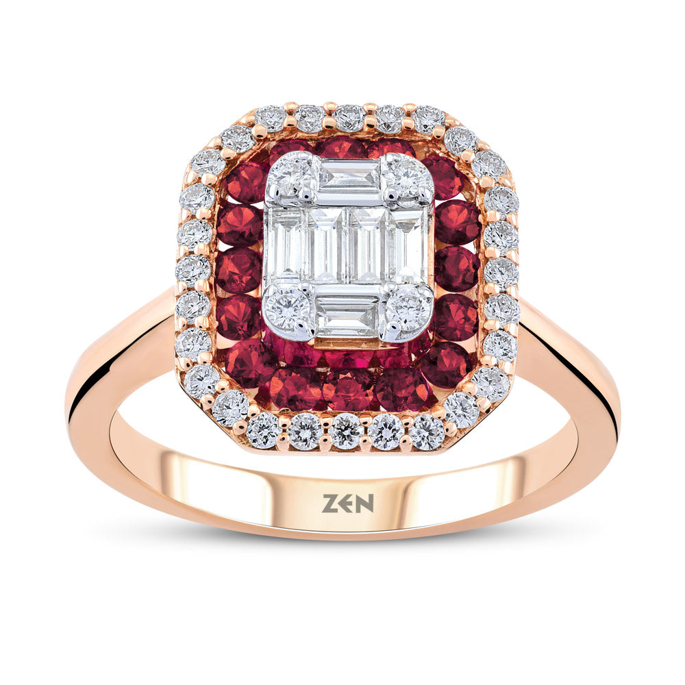 0.89 ct. Rubin Ring