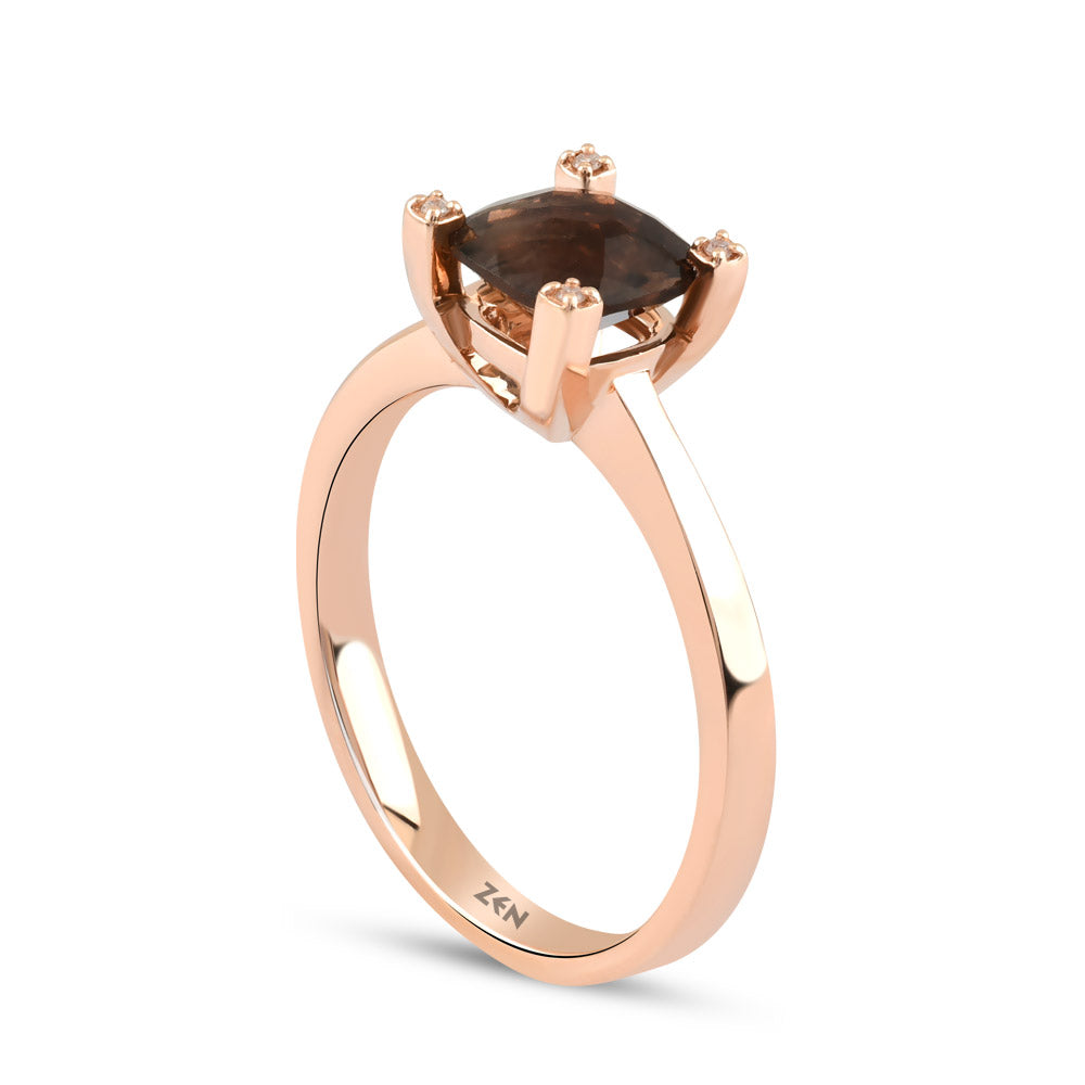 0.81 ct. Rauchquarz Ring