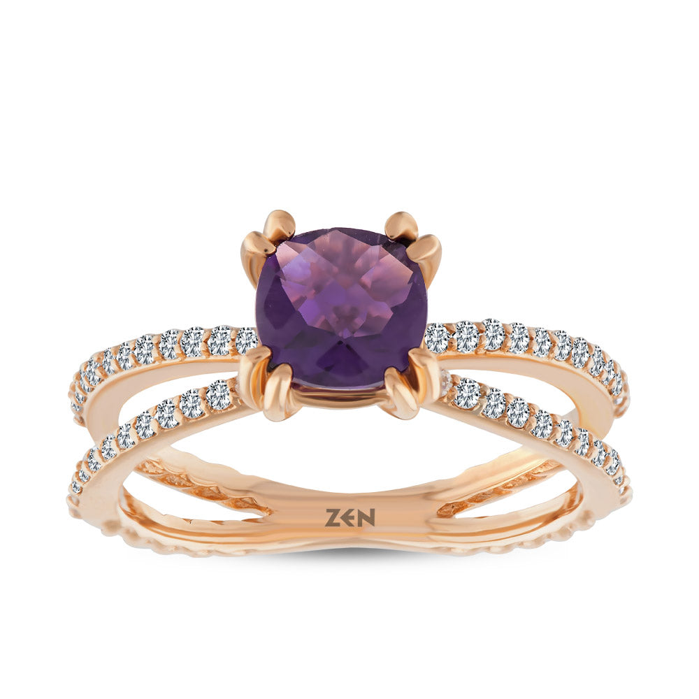 1.03 ct. Amethyst Ring