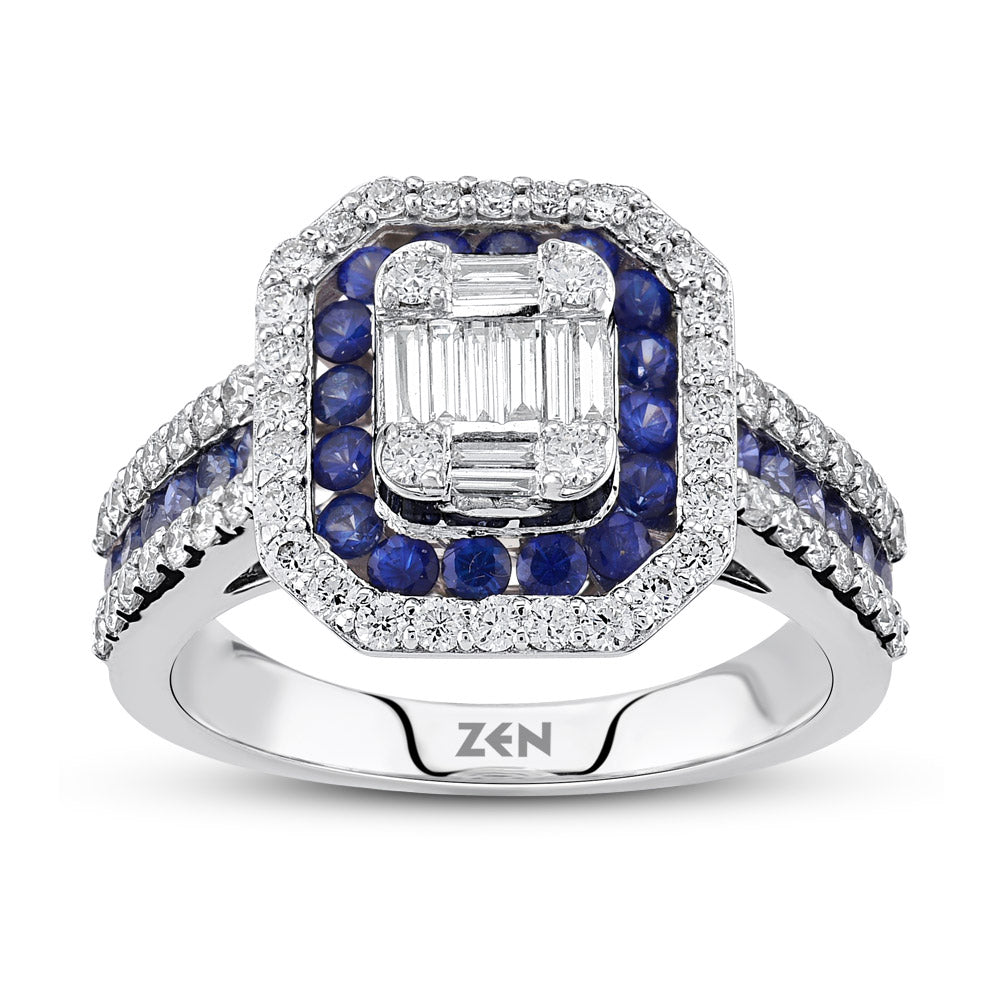 1.40 ct. Saphir Baguette Ring