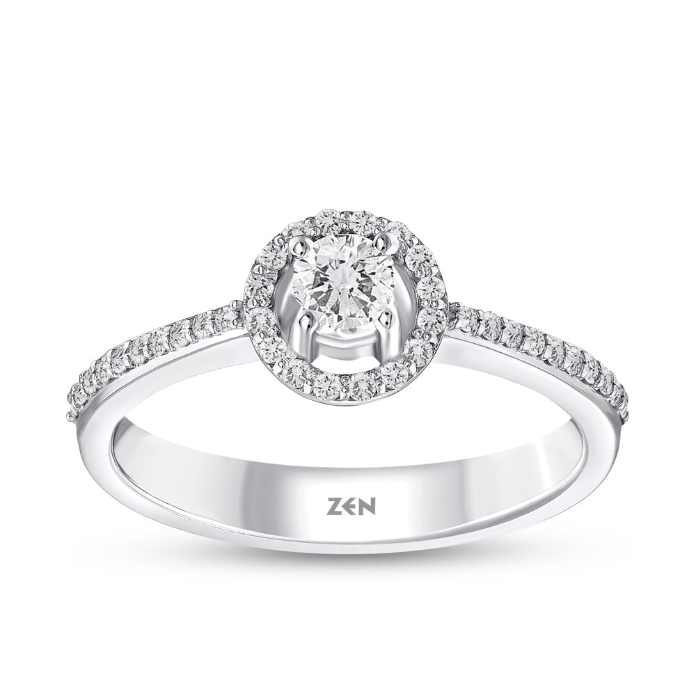 0.36 ct. Halo Diamond Engagement Ring