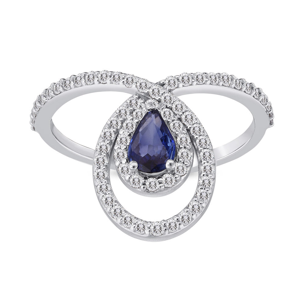 0.78 ct. Saphir Ring