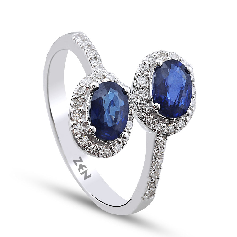 1.28 ct. Saphir Ring