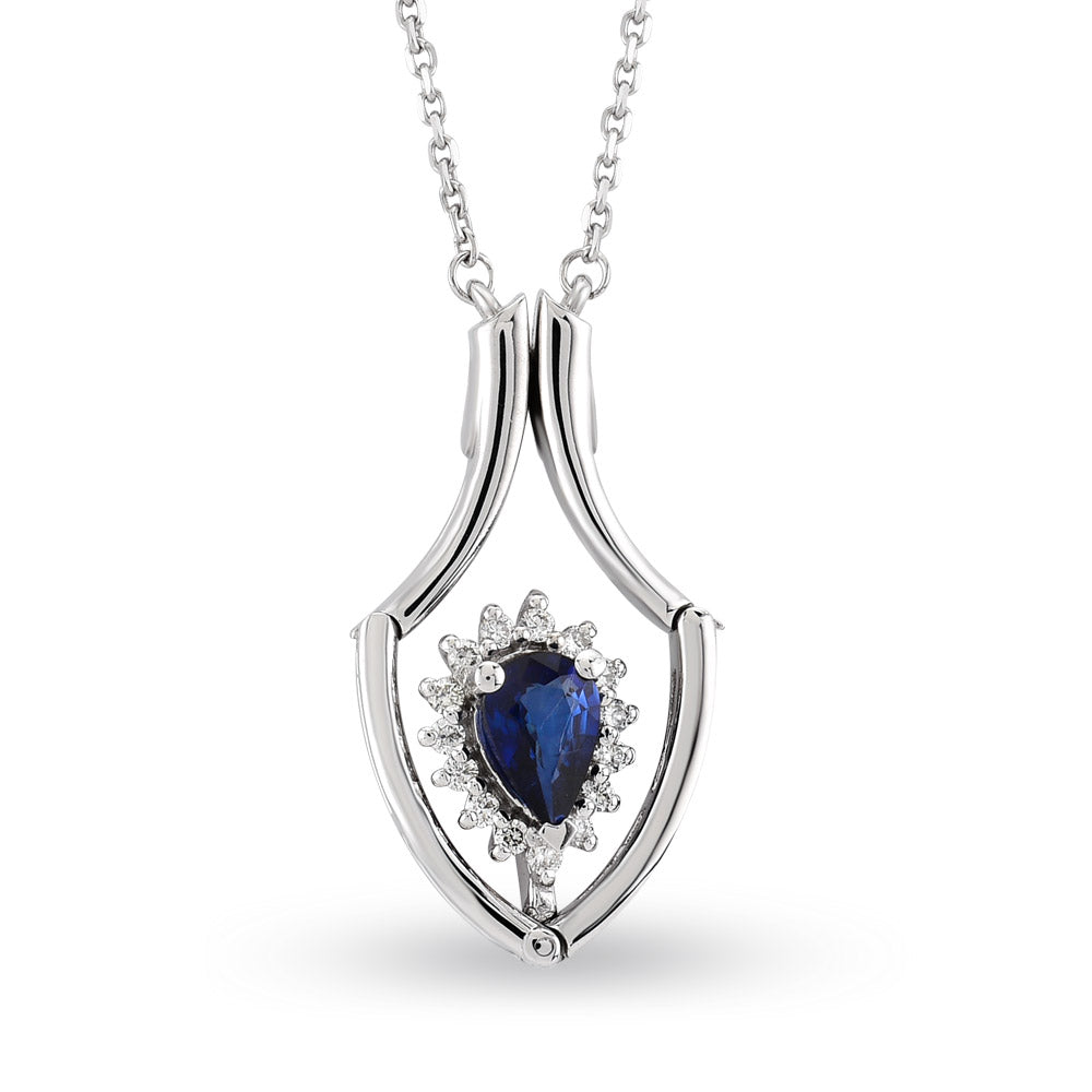 0.46 ct. Saphir Halskette