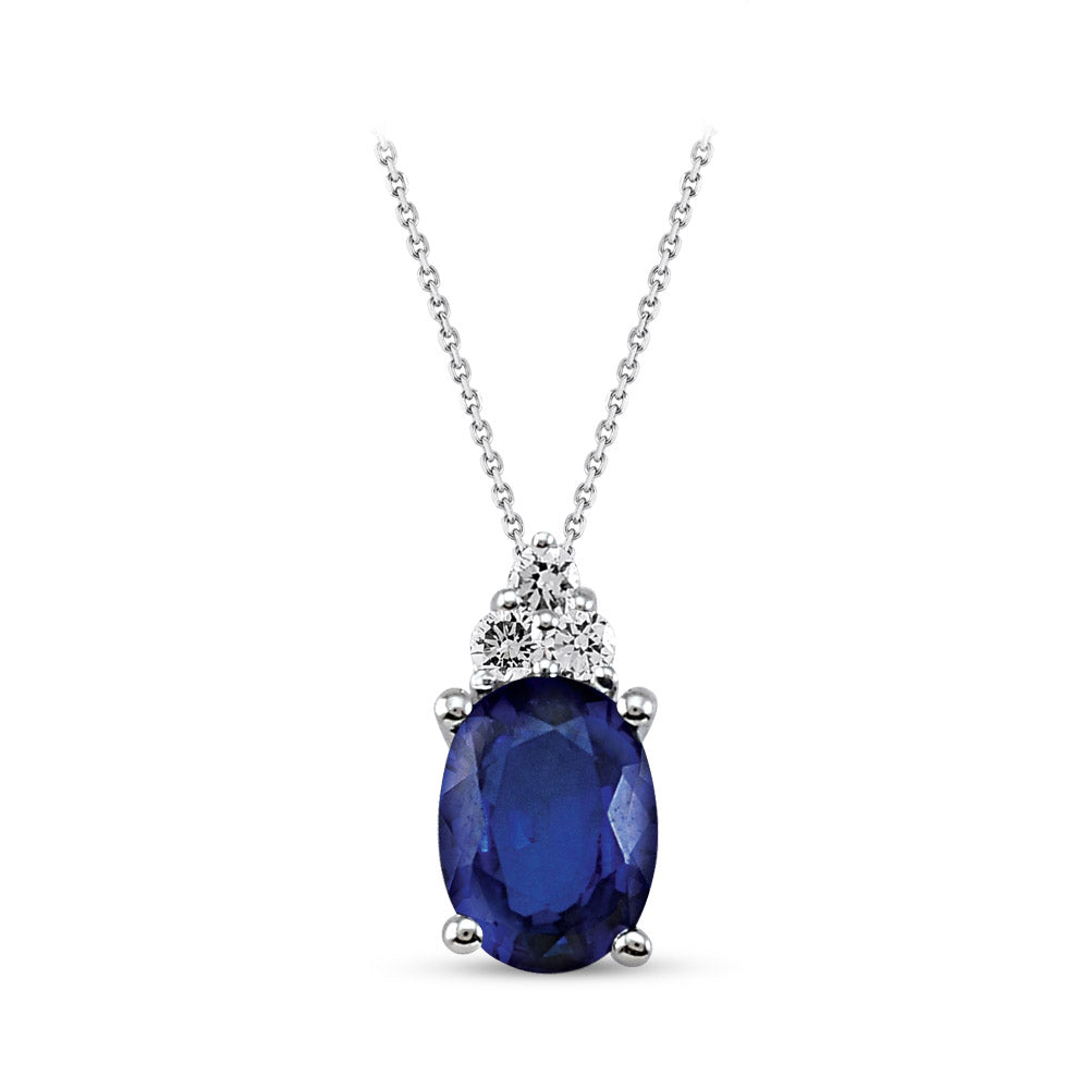 0.96 ct. Saphir Halskette