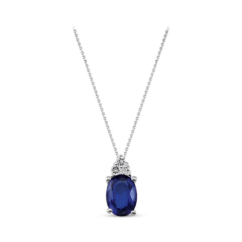 0.96 ct. Saphir Halskette