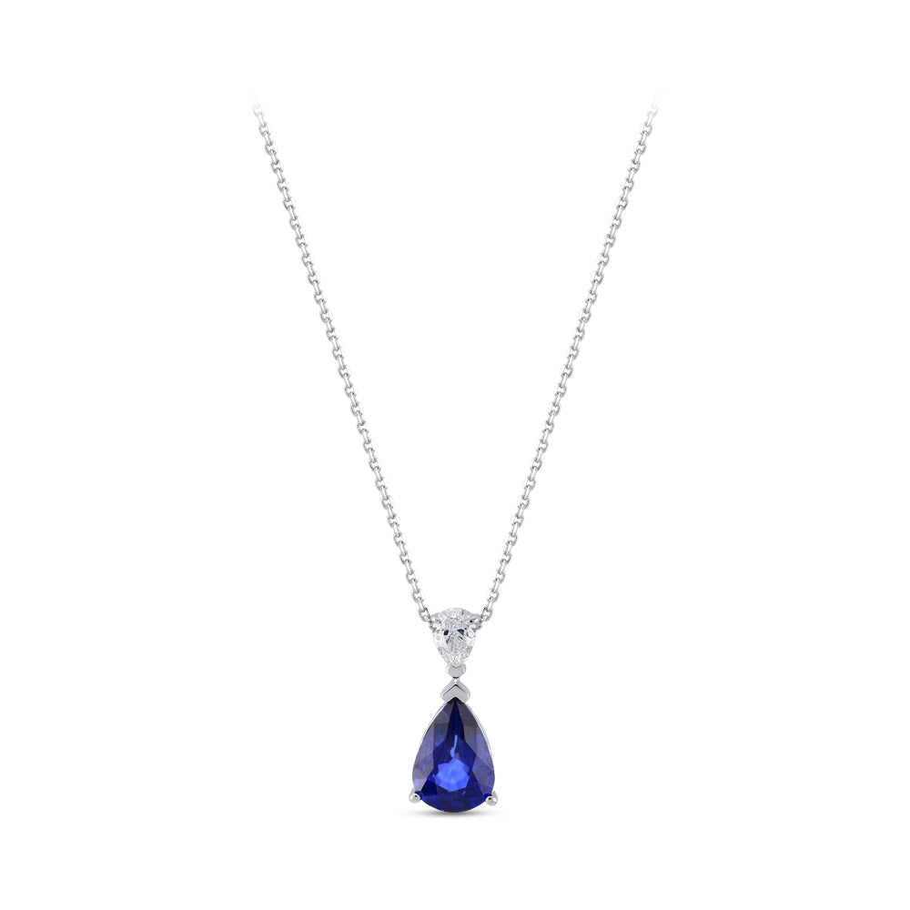 0.90 ct. Saphir Halskette