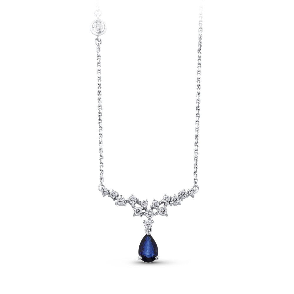 0.57 ct. Saphir Halskette