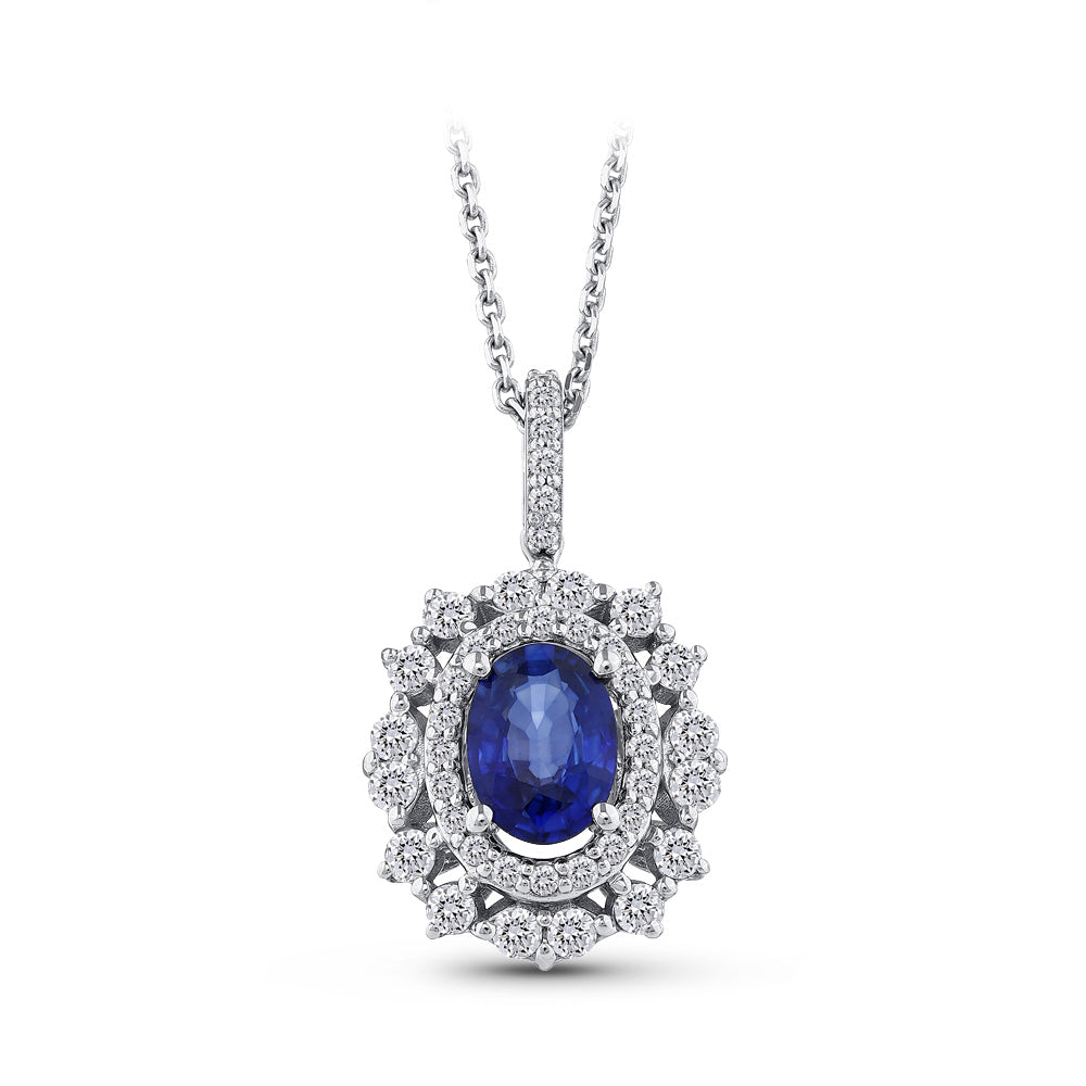 1.36 ct. Saphir Halskette