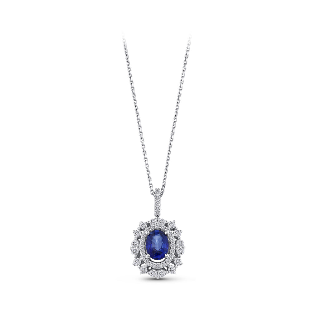1.36 ct. Saphir Halskette