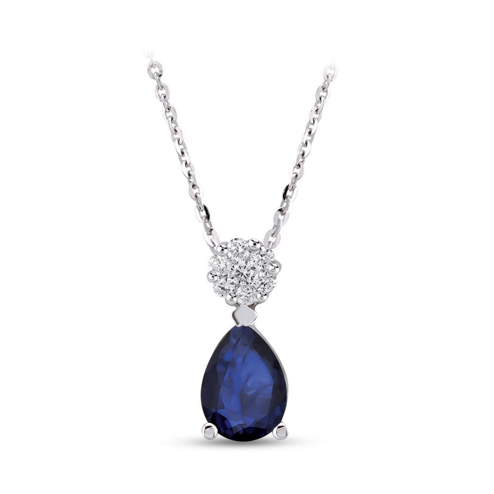 0.44 ct. Saphir Halskette