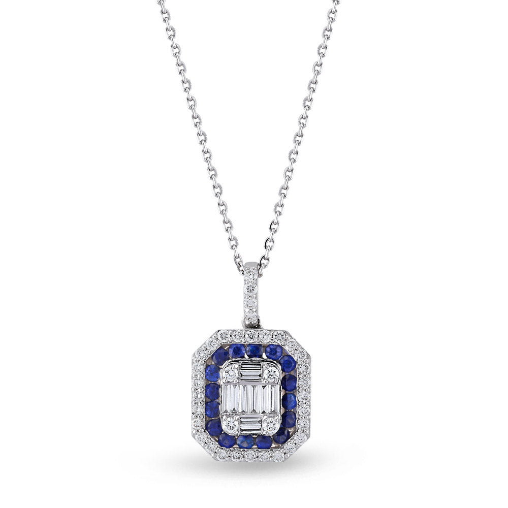 0.86 ct. Saphir Baguette Halskette