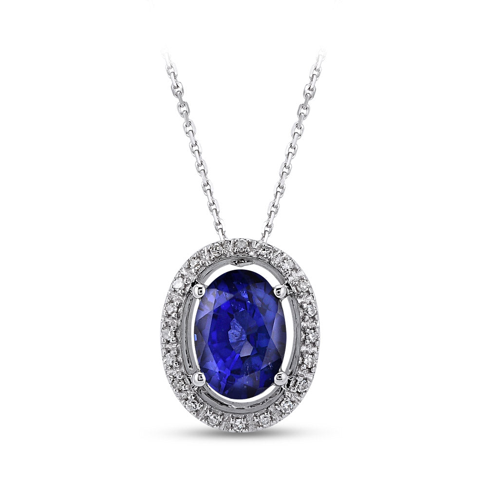 0.64 ct. Saphir Halskette