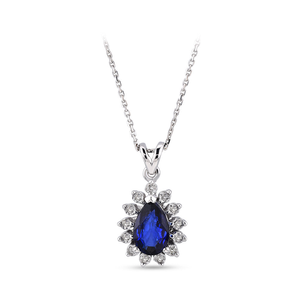 0.27 ct. Saphir Halskette