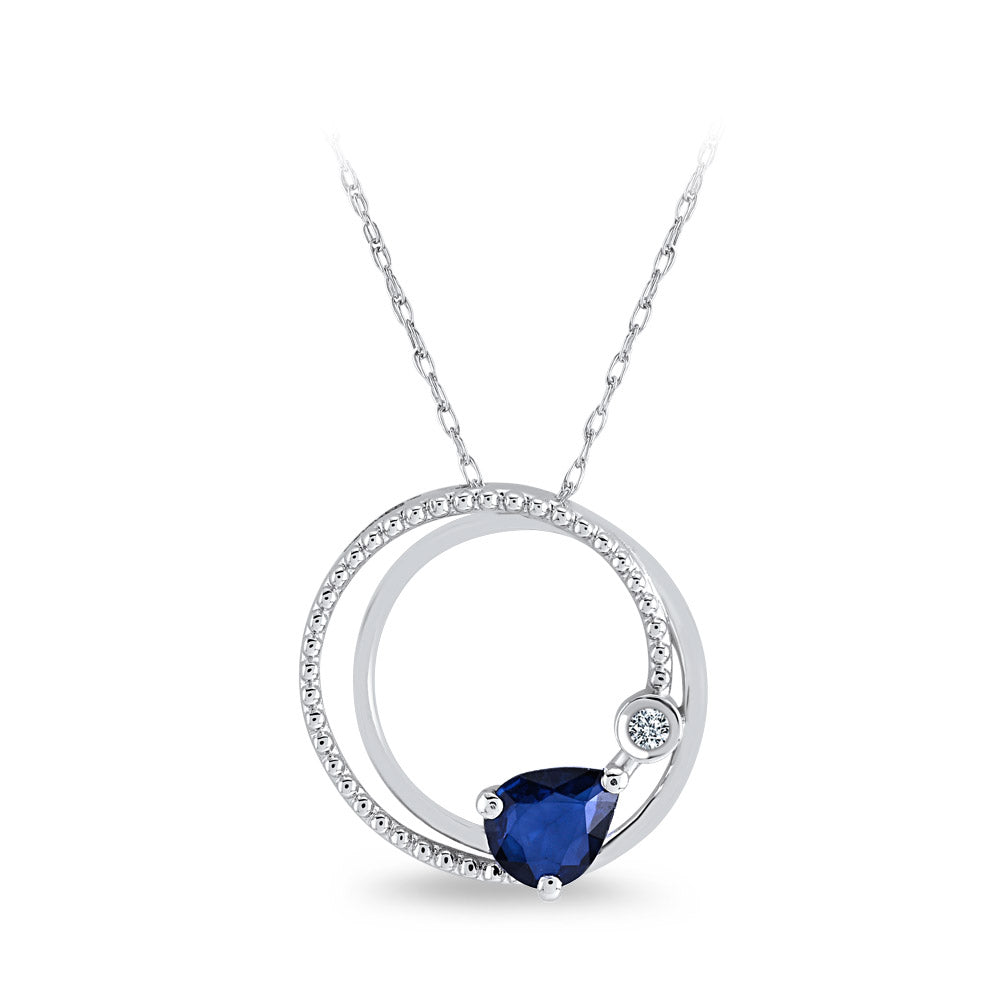 0.26 ct. Saphir Halskette