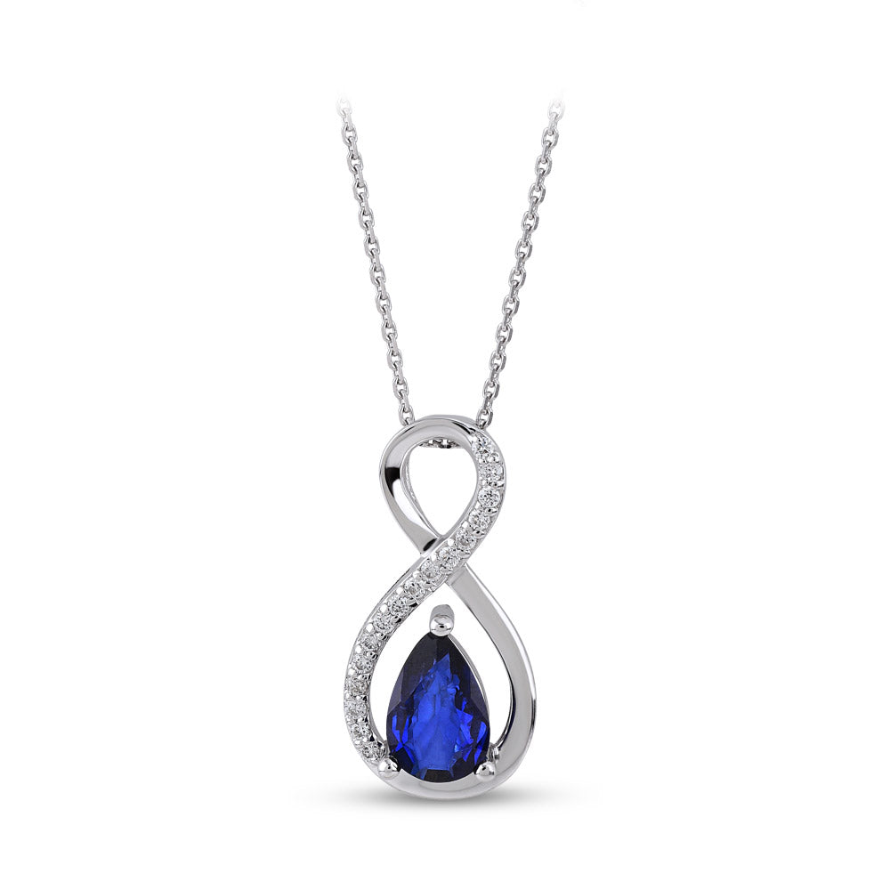 0.29 ct. Saphir Halskette