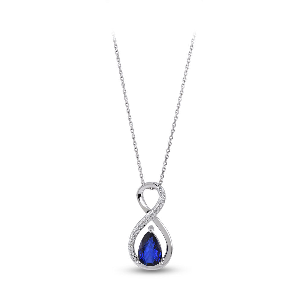 0.29 ct. Saphir Halskette